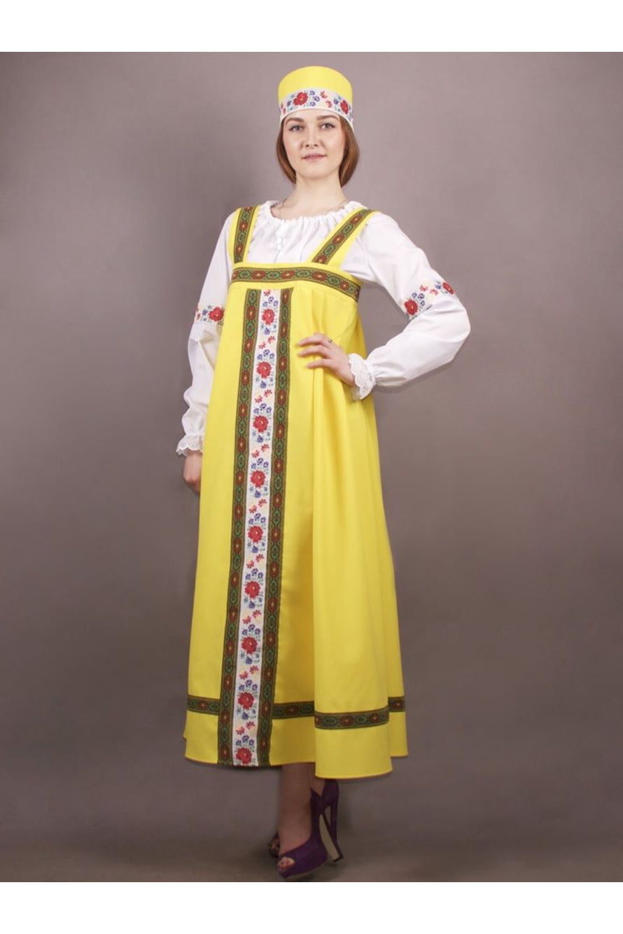Русский народный костюм желтый