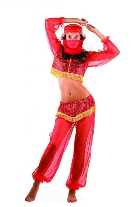 Костюм арабской танцовщицы красный