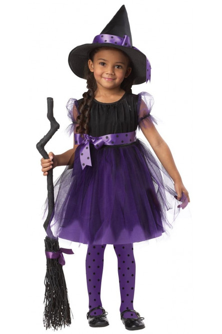 Костюм доброй ведьмочки фиолетовый детский