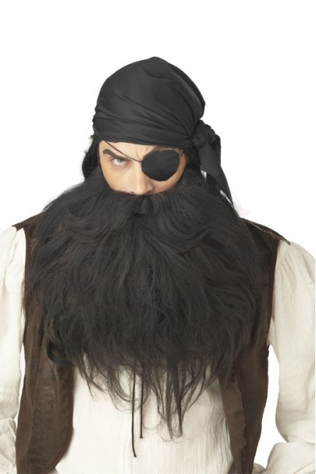 Черные борода и усы пирата