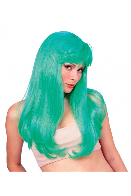 Гламурный зеленый парик
