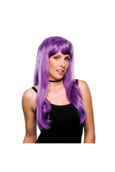 Гламурный фиолетовый парик