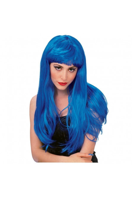 Гламурный синий парик