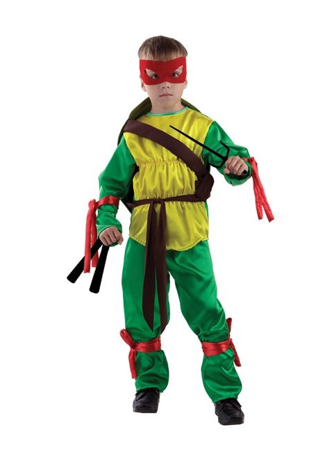 Детский костюм красно-зеленой Черепашки Каратиста