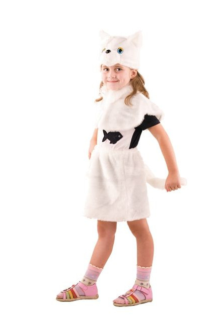 Детский костюм беленькой кошечки
