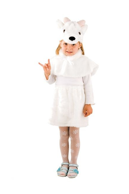 Детский костюм беленькой козочки