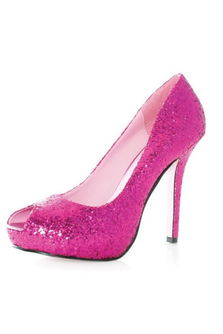 Розовые блестящие туфли