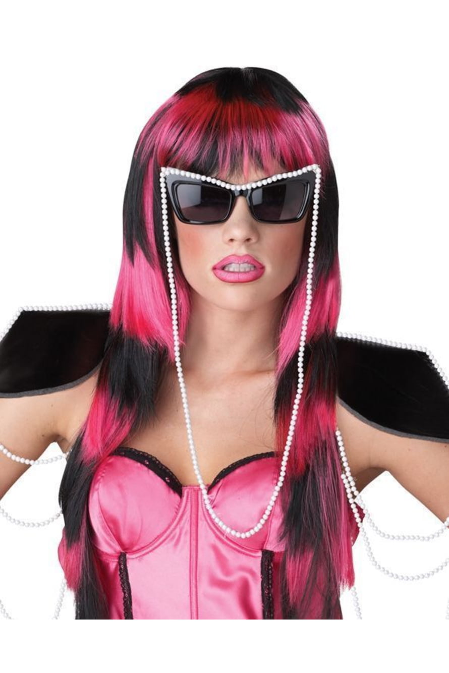Леди Гага в розовом парике