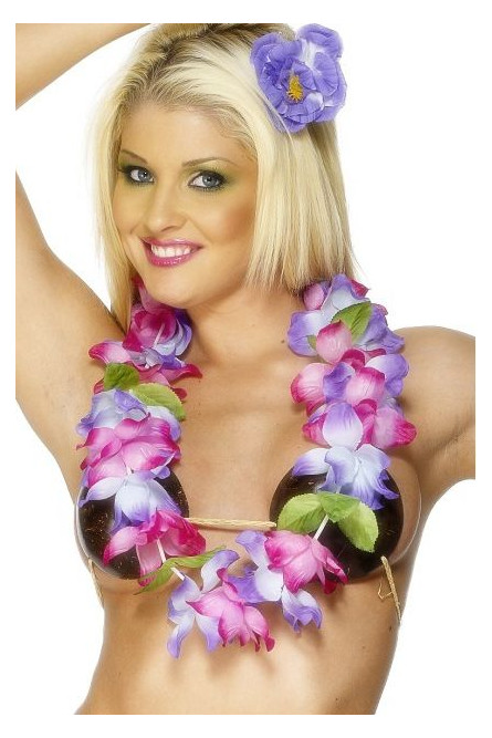 Бусы из цветов для гавайской вечеринки