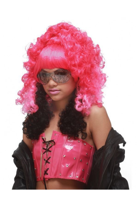 Розовый парик рэп принцессы