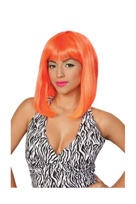 Оранжевый тропический парик