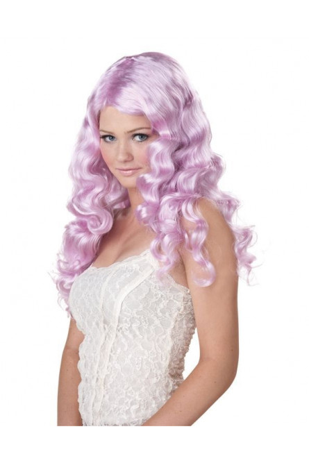 Светло-лиловый парик с кудряшками