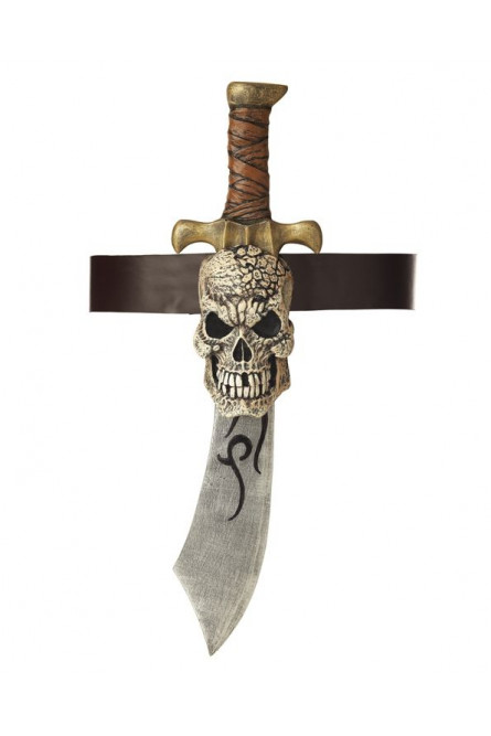 Пиратский меч с черепом 60 см
