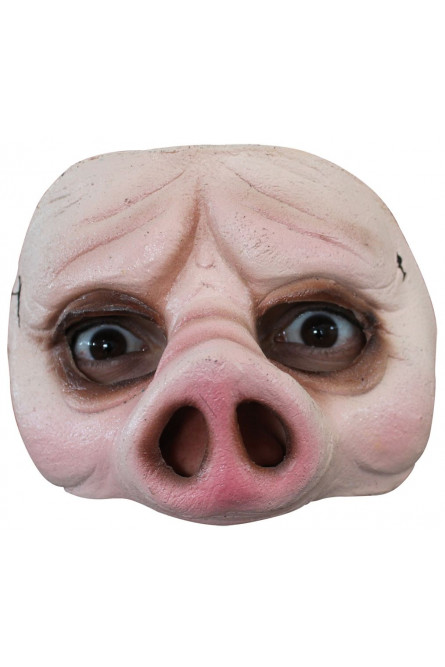 Маска свиньи на пол лица