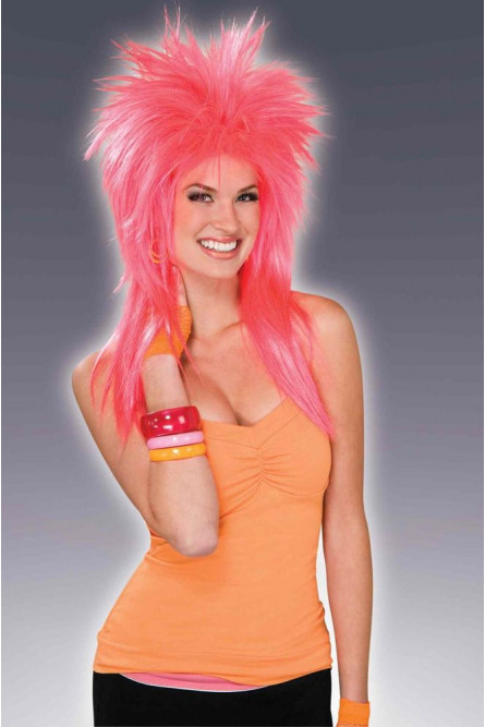 Розовый яркий парик