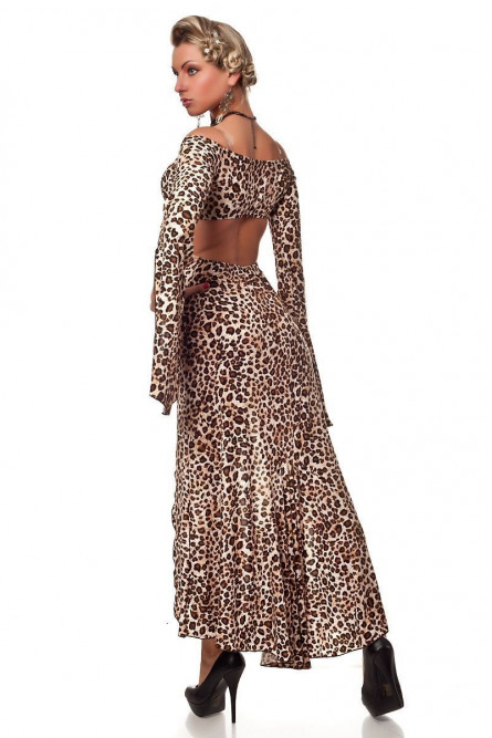 Леопардовое вечернее платье