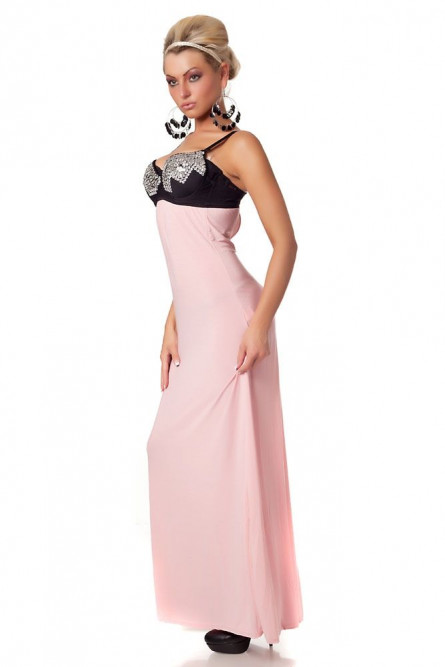 Элегантное розовое платье