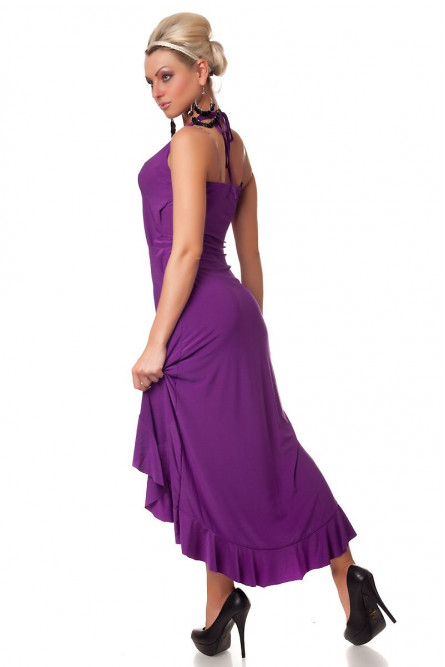 Длинное фиолетовое платье сальса