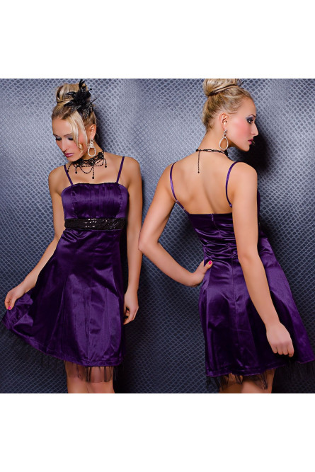 Фиолетовое платье с пайетками
