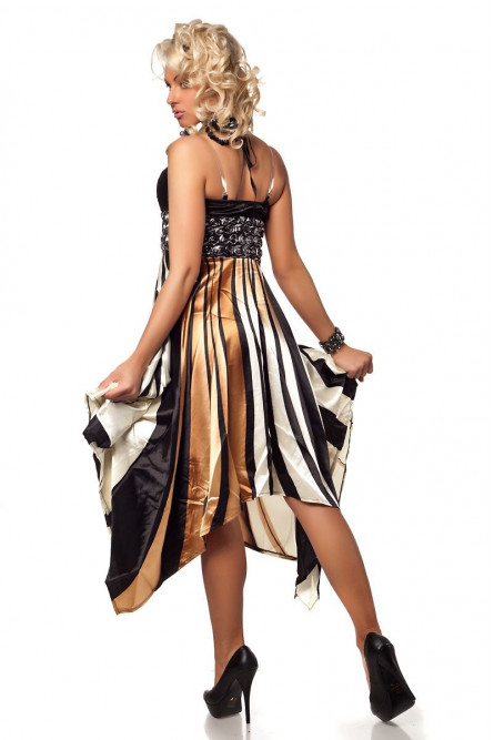 Бежево-золотое платье