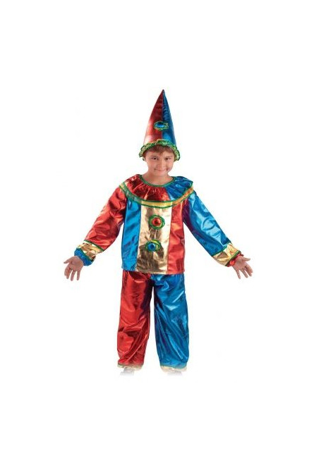 Детский цветной костюм клоуна