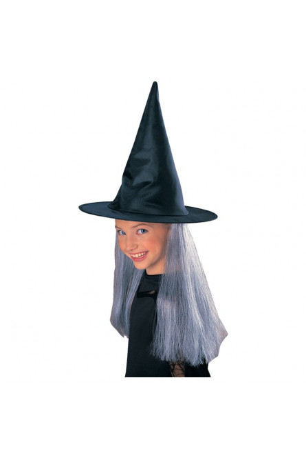 Детская шляпа ведьмы с серыми волосами