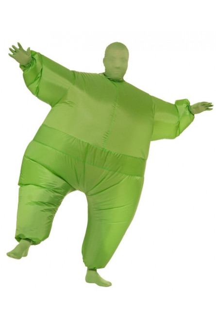 Зеленый надувной костюм