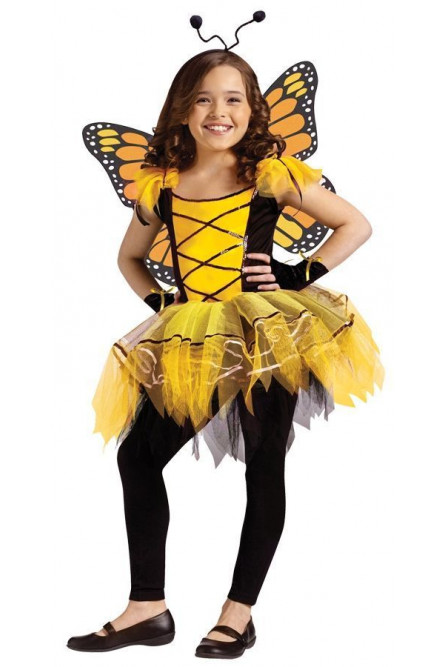 Детский желтый костюм бабочки