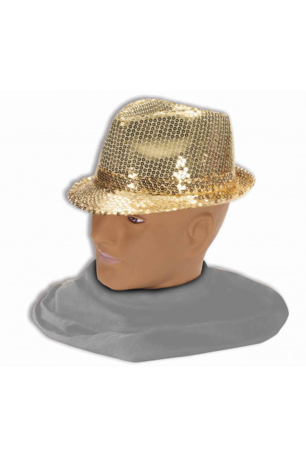 Шляпа федора золотистая