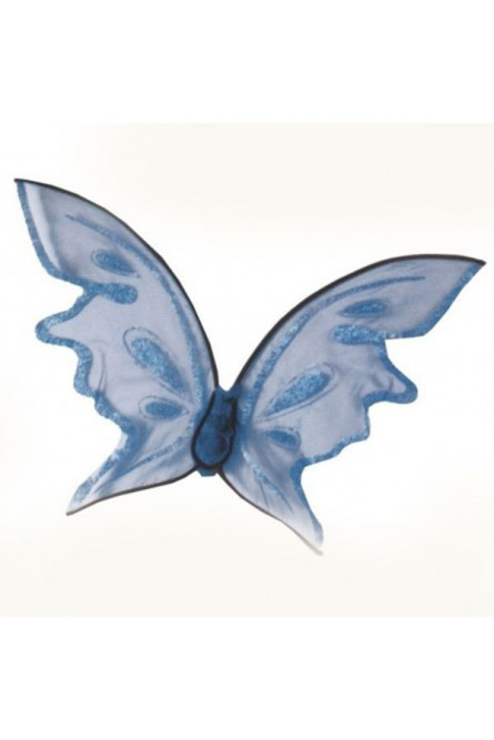 Яркие голубые крылья бабочки