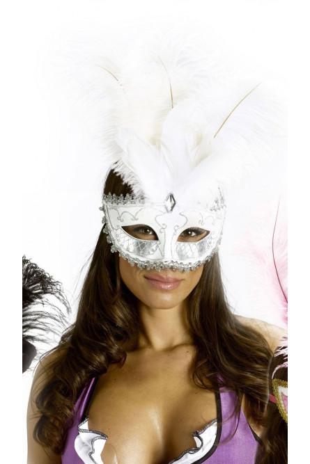 Карнавальная маска серебряная