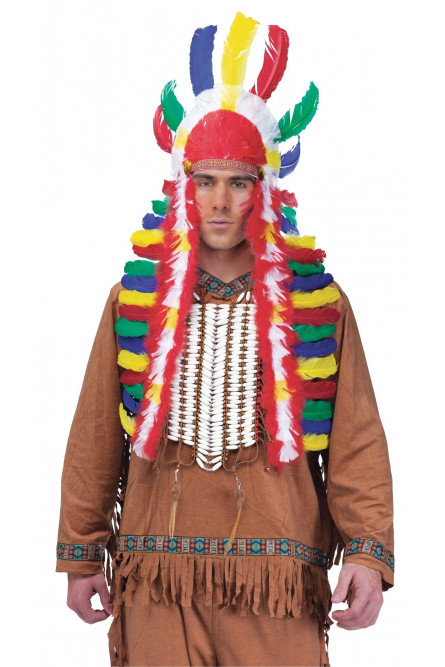 Разноцветный головной убор индейца
