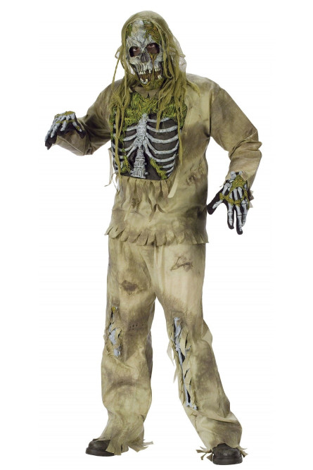 Подростковый костюм зомби скелетона