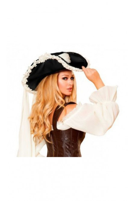 Пиратская шляпа с рюшами