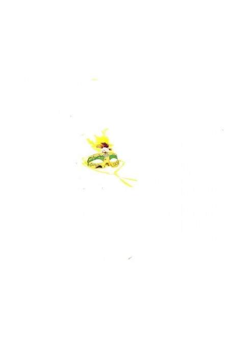 Маска гламур желтая с перьями