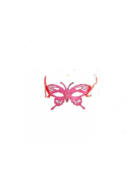 Маска розовая в форме бабочки