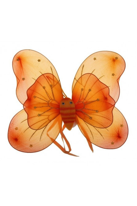 Оранжевые крылья бабочки с цветочками
