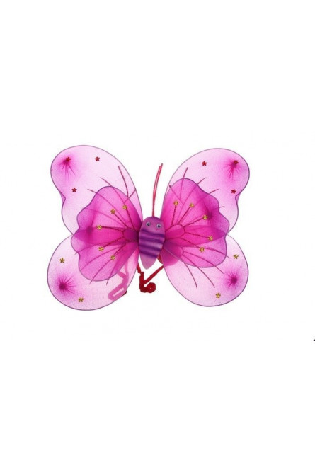 Розовые крылья бабочки с цветочками