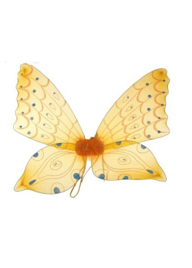 Крылья бабочки оранжевые со стразами
