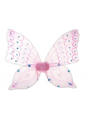 Крылья бабочки розовые со стразами