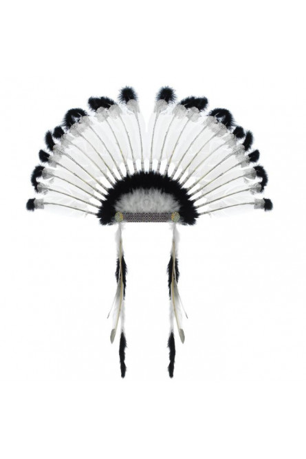 Головной убор индейца с длинными перьями