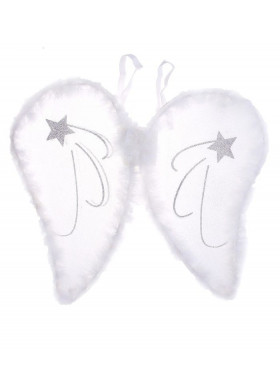 Белые крылья ангела со звездами