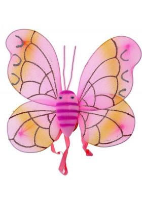 Крылья бабочки розовые с усиками