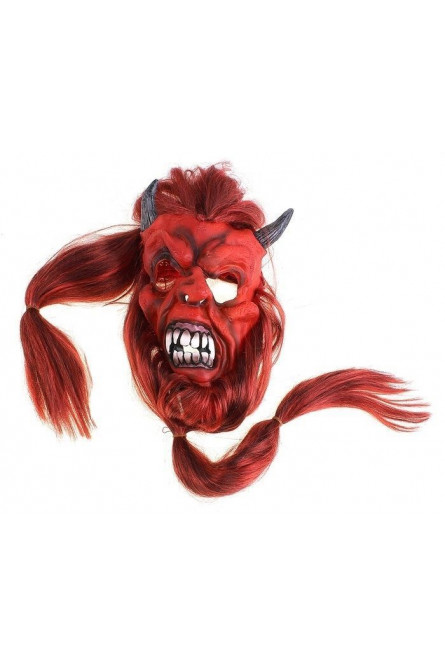 Маска дьявола с рыжими волосами