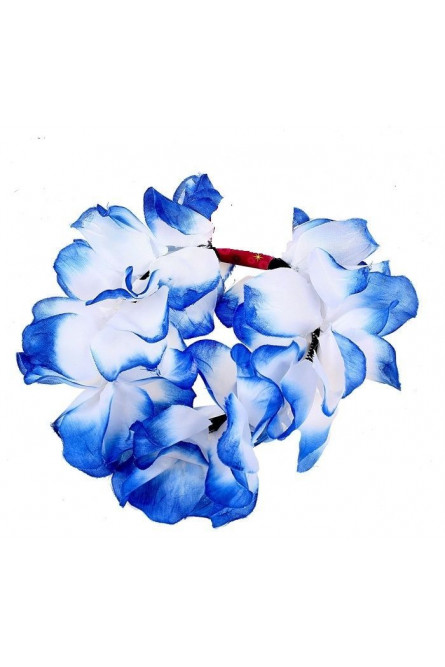 Ободок с голубыми цветами