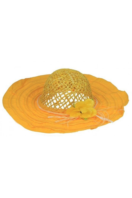 Дамская шляпка желтая