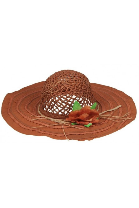 Дамская шляпка коричневая