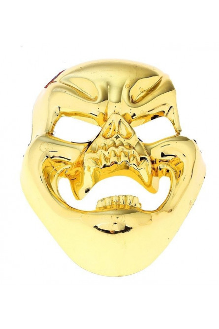Золотистая маска смеющегося черепа