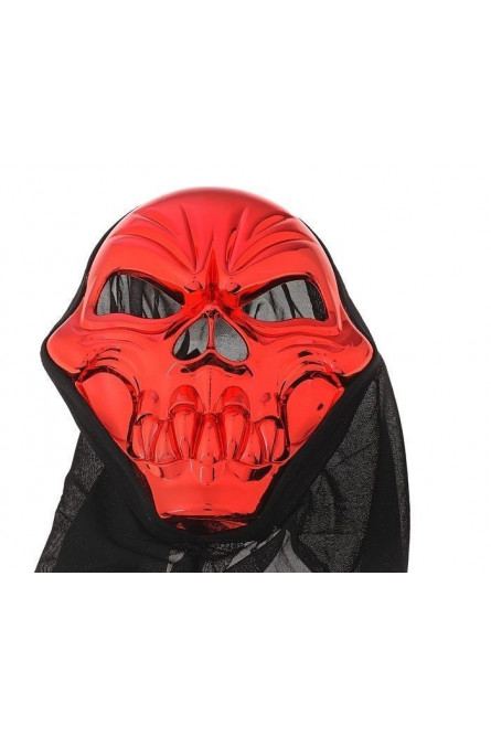 Красная маска черепа в накидке