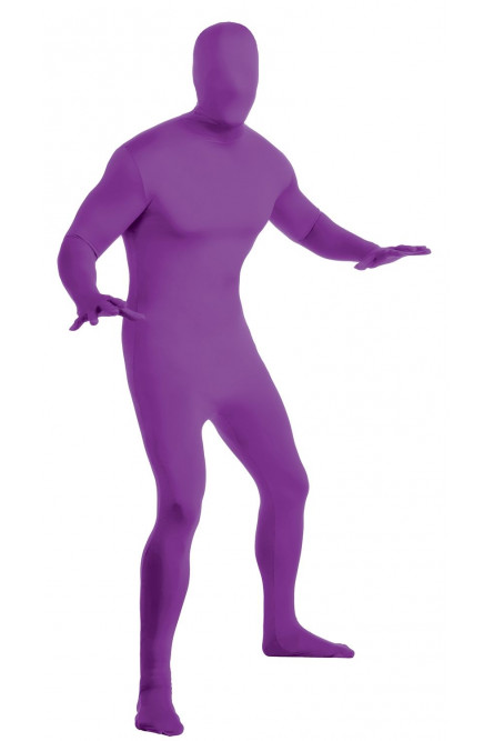 Фиолетовый костюм Зентай вторая кожа